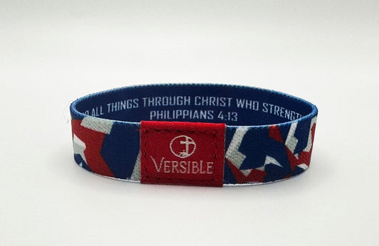 Versible- Red and Blue (Philippians 4:13)